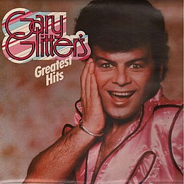 Kokoelmalevyn Gary Glitter's Greatest Hits kansikuva