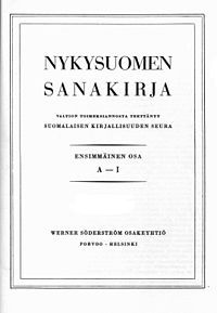 Nykysuomen sanakirja – Wikipedia