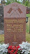 Vakaumuksensa puolesta 1918 kaatuneiden muistomerkki - Lepomäen hautausmaa, alue 5, Herralantie 118 - Suonenjoki.jpg