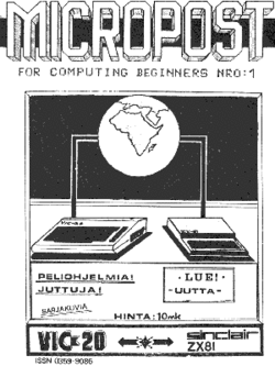 Micropost-lehden ensimmäisen numeron kansikuva vuodelta 1983.