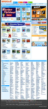 Kuvakaappaus Miniclipin etusivusta 19. joulukuuta 2007.