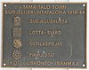 Suojeluskuntatalon muistolaatta - Muuruveden kylätalo, Rantatie 9 - Muuruvesi - Juankoski - Kuopio.jpg