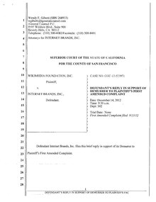 2012-12-07 Reply in Support of Demurrer to First Amended Complaint.pdf