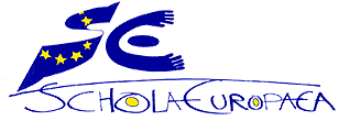 Logo des Écoles européennes : Schola Europaea (sic pour Europæa)