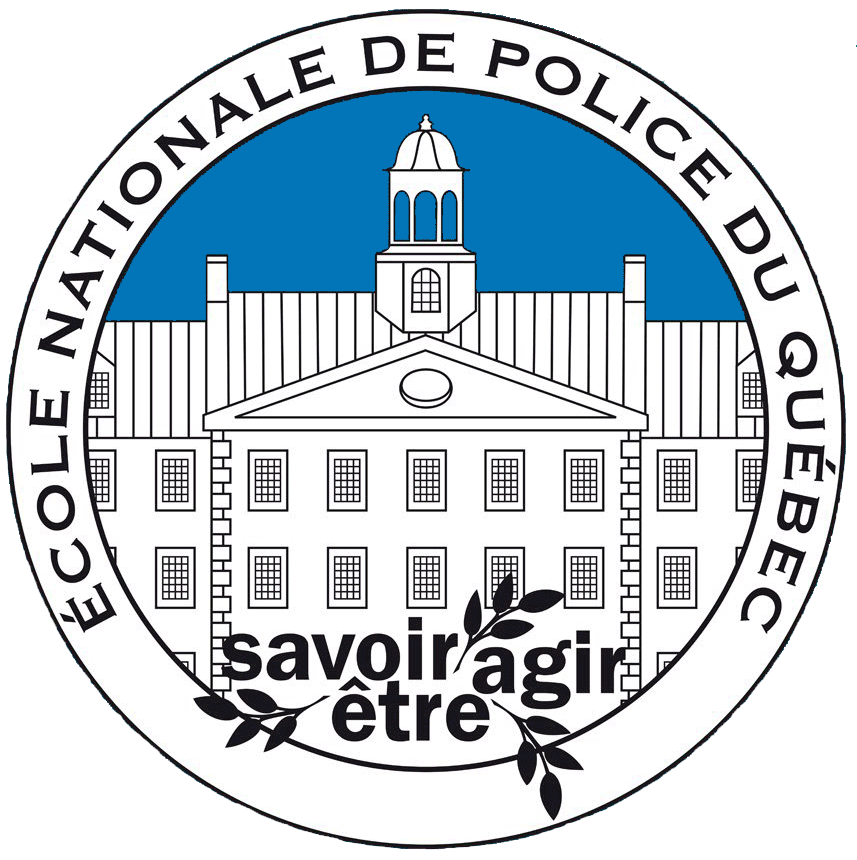 The logo of the Quebec National Police School