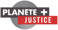 Ancien logo de Planète+ Justice du 17 mai 2011 au 12 novembre 2013