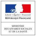 Logo du ministère des Affaires sociales et de la Santé jusqu'en mai 2017.