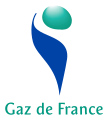 Logo de Gaz de France du 29 octobre 2002[21] au 21 juillet 2008 (jusqu'à la fusion avec Suez).