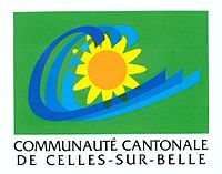 Våbenskjold fra det kantonale samfund i Celles-sur-Belle