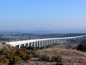 Illustratives Bild des Ventabren-Viaduktabschnitts