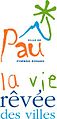 Logo de Pau avec le slogan « La vie rêvée des villes ».