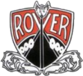 Önden görülen ve Rover yazısını taşıyan bir uzun geminin logosu.