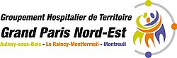 Logotipo del grupo hospitalario del territorio Grand Paris Nord Est.