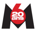 Ancien logo événementiel des 20 ans de M6, du 1er au 6 mars 2007.