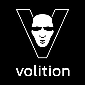 Diep zilveren Volition-logo