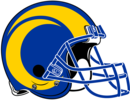 Descripción de la imagen Rams of LA helmet.png.