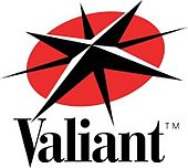 Valiant Comics -logon jäljentäminen.