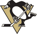 Логотип пингвинов, представляющий пингвина на коньках.