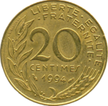 20 centimes Marianne (1962).