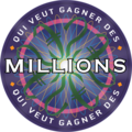 Ancien logo de Qui veut gagner des millions ? du 8 septembre 2001 au 27 mars 2010 (version Euro).