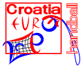 Logo de l'Euro 2000 en Croatie.