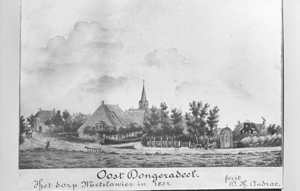 Ofbyld:Dorpsgezicht, tekening van D.Andr‚ (1834) -Metslawier.jpg
