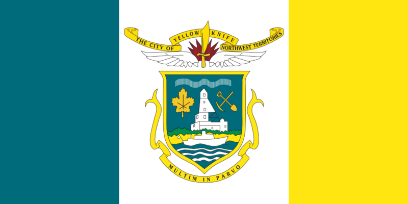 Ofbyld:Flagge fan Yellowknife (Noardwestlike Territoaria).png