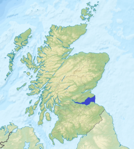 De lokaasje fan de Firth fan Forth (dûnkerblau) yn it Britske lânsdiel Skotlân.