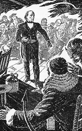 קובץ:Daniel Webster and the Devil argue in court.jpg