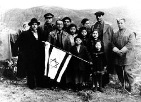 יהודי סן ניקנדרו עם החיילים היהודים מארץ ישראל - 1945