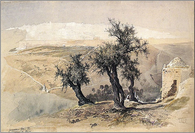 קובץ:JohnDWoodward Jerusalem from Mount of Olives 1878.jpg