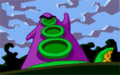 צילום מהמשחק: הטנטקל הסגול זוכה בכוחות והטנטקל הירוק מפחד.