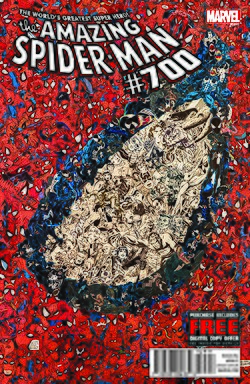 עטיפת החוברת The Amazing Spider-Man #700 מדצמבר 2012, אמנות מאת הומברטו ראמוס.