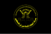 הדגל השחור עליו מוטבע בצהוב סמל הארגון