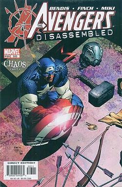 עטיפת החוברת Avengers #503 מדצמבר 2004. אמנות מאת דייוויד פינץ'.