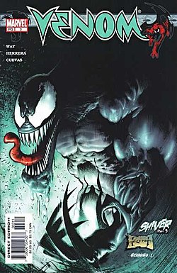 עטיפת החוברת Venom #3, אמנות מאת סם קית'