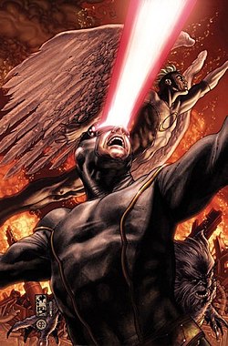 סייקלופס, כפי שהופיע על עטיפת החוברת X-Men Vol.2 #206 מפברואר 2008, אמנות מאת סימון ביאנצ'י.