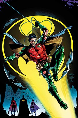 טים דרייק כרובין האדום, כפי שהופיע על עטיפת חוברת Detective Comics #968 מינואר 2018, אמנות מאת אדי בארוז.