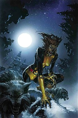 וולפסביין, כפי שהופיעה על עטיפה אלטרנטיבית לחוברת X-Men: Blue #23 ממרץ 2018, אמנות מאת קלייטון קריין.
