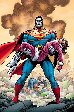 ביזארו, כפי שהוא מופיע על עטיפת החוברת Adventures of Superman #567 ממאי 1999, אמנות מאת טום גרומט.