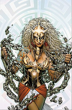 היפוליטה, כפי שהופיעה על עטיפה אלטרנטיבית לחוברת Fearless Defenders #3 מאפריל 2013, אמנות מאת פיל חימנז.