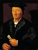 פורטרט של סבסטיאן מינסטר, שצויר מחדש על ידי רובנס, על פי יצירתו של הצייר הפלמי יוס ואן קלווה (Joos van Cleve), בשנת 1528. הפורטרט מוצג כיום במוזיאון הפראדו במדריד