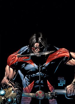 וורפאת', כפי שהוא מופיע על עטיפת החוברת Uncanny X-Men #476 מספטמבר 2006, אמנות מאת בילי טאן, דני מיקי ופרנק דרמטה.