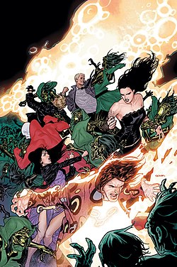 עטיפת החוברת Justice League Dark #5 ממרץ 2012, אמנות מאת ריאן סוק.
