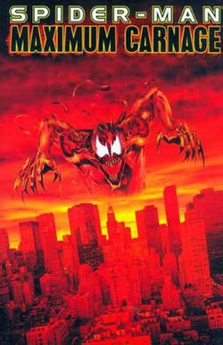 עטיפת האוגדן Spider-Man: Maximum Carnage מדצמבר 2006, אמנות מאת דייוויד מיצ'ליני.