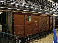 קרון משא שנבנה בבלגיה בשנת 1909 ושימש ברכבת העמק