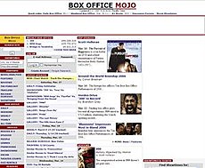 עמוד הבית של Box Office Mojo