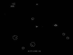 תמונת מסך מהמשחק אסטרואידים