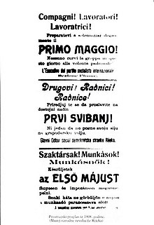 Proglas iz 1908. iz Rijeke.