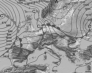 sinoptička karta europe Vremenska prognoza – Wikipedija sinoptička karta europe